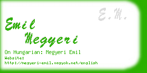 emil megyeri business card